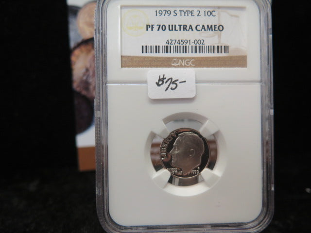 1979-S Roosevelt Dime, Type 2, NGC PF70 Ultra Cameo. Store