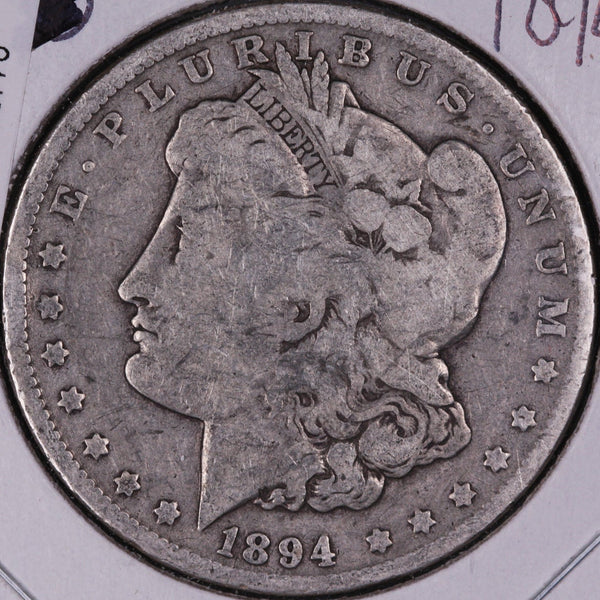 1894-O Morgan Silver Dollar, Good Circulated Coin, Store #DR0351