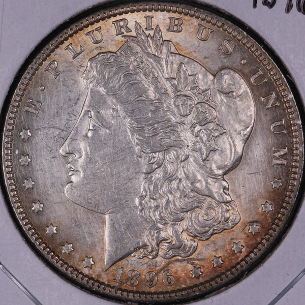 1896 Morgan Silver Dollar, Mint State Uncirculated Coin, Store #DR0364