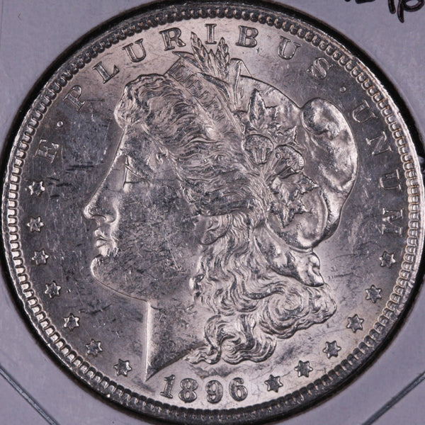 1896 Morgan Silver Dollar, Mint State Uncirculated Coin, Store #DR0357