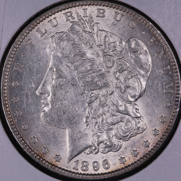 1896 Morgan Silver Dollar, Mint State Uncirculated Coin, Store #DR0361