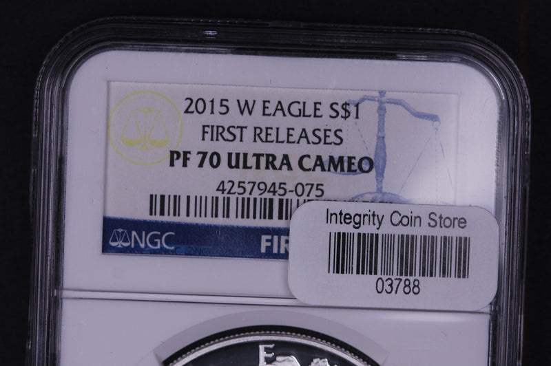 2015-W American Silver Eagle. NGC Graded PF-70 Ultra Cameo.  Store