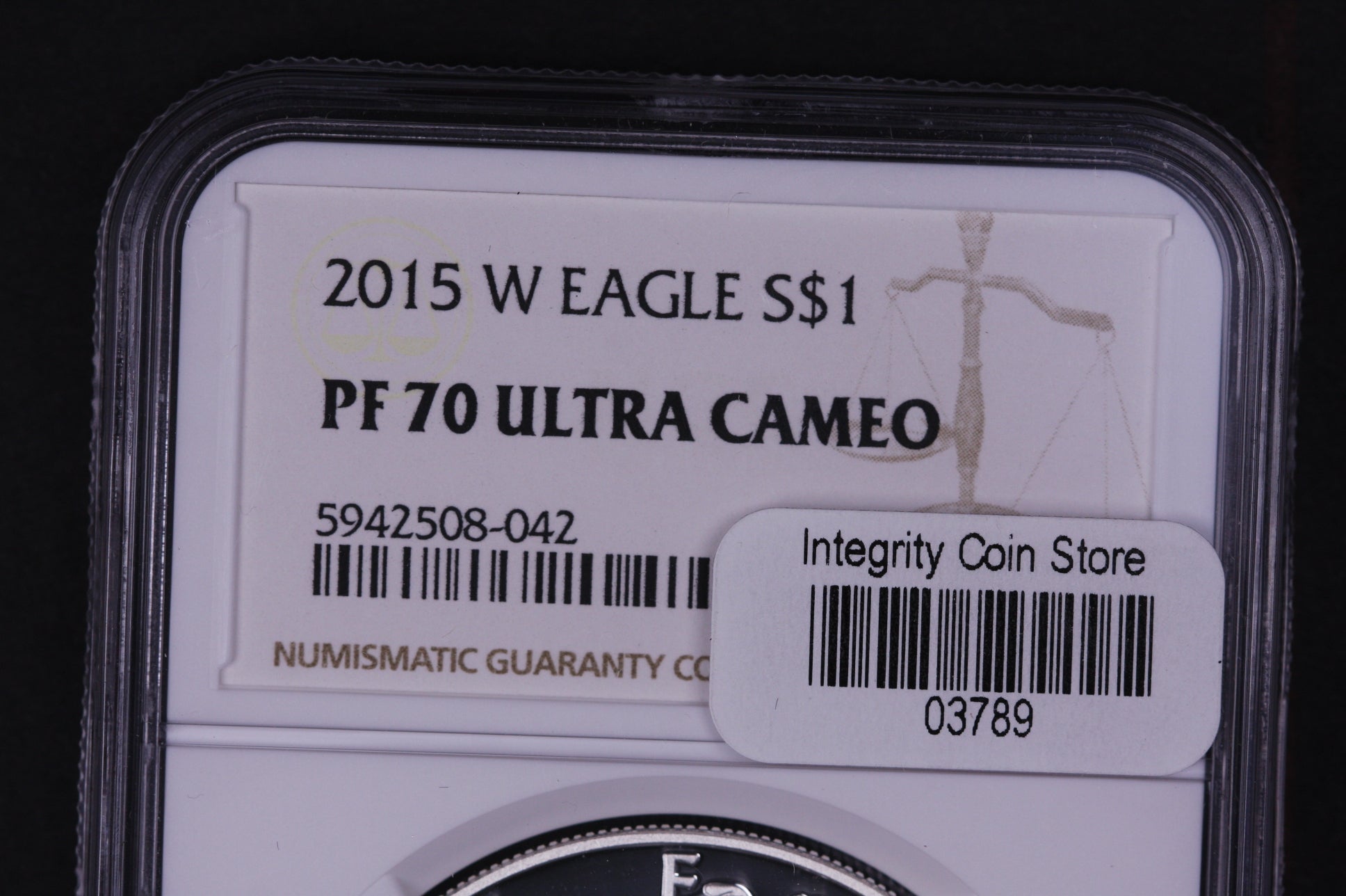 2015-W American Silver Eagle. NGC Graded PF-70 Ultra Cameo, Store #AE0142