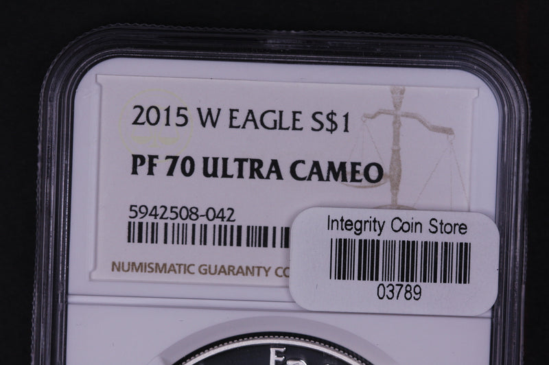 2015-W American Silver Eagle. NGC Graded PF-70 Ultra Cameo.  Store