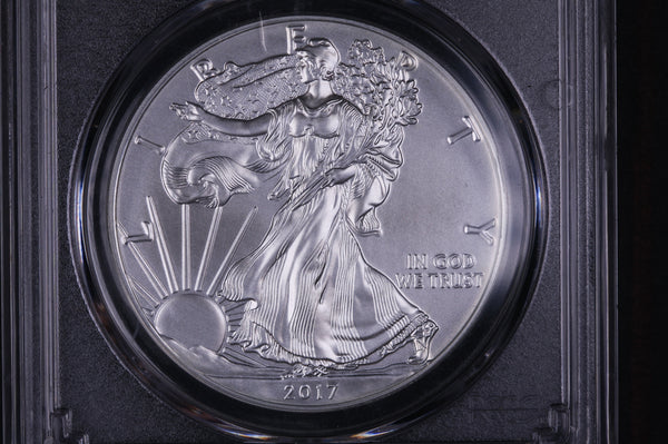 2017-W American Silver Eagle. PCGS Graded SP-70. Burnished Silver. Store #03803