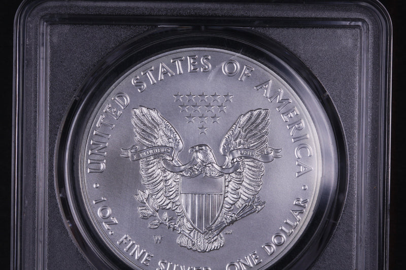 2017-W American Silver Eagle. PCGS Graded SP-70. Burnished Silver. Store