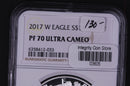 2017-W American Silver Eagle. NGC Graded PF-70 Ultra Cameo.  Store