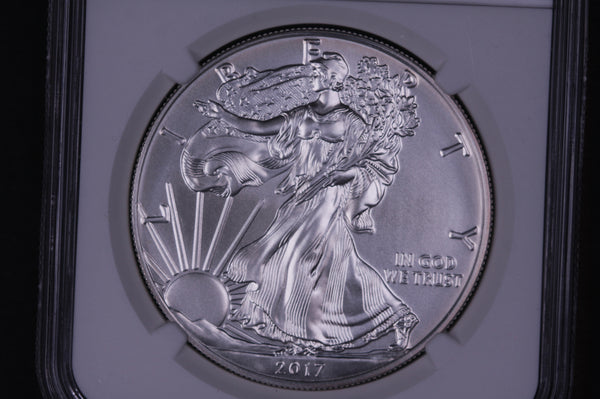 2017-W American Silver Eagle. NGC Graded MS-70 Burnished Silver.  Store #03811