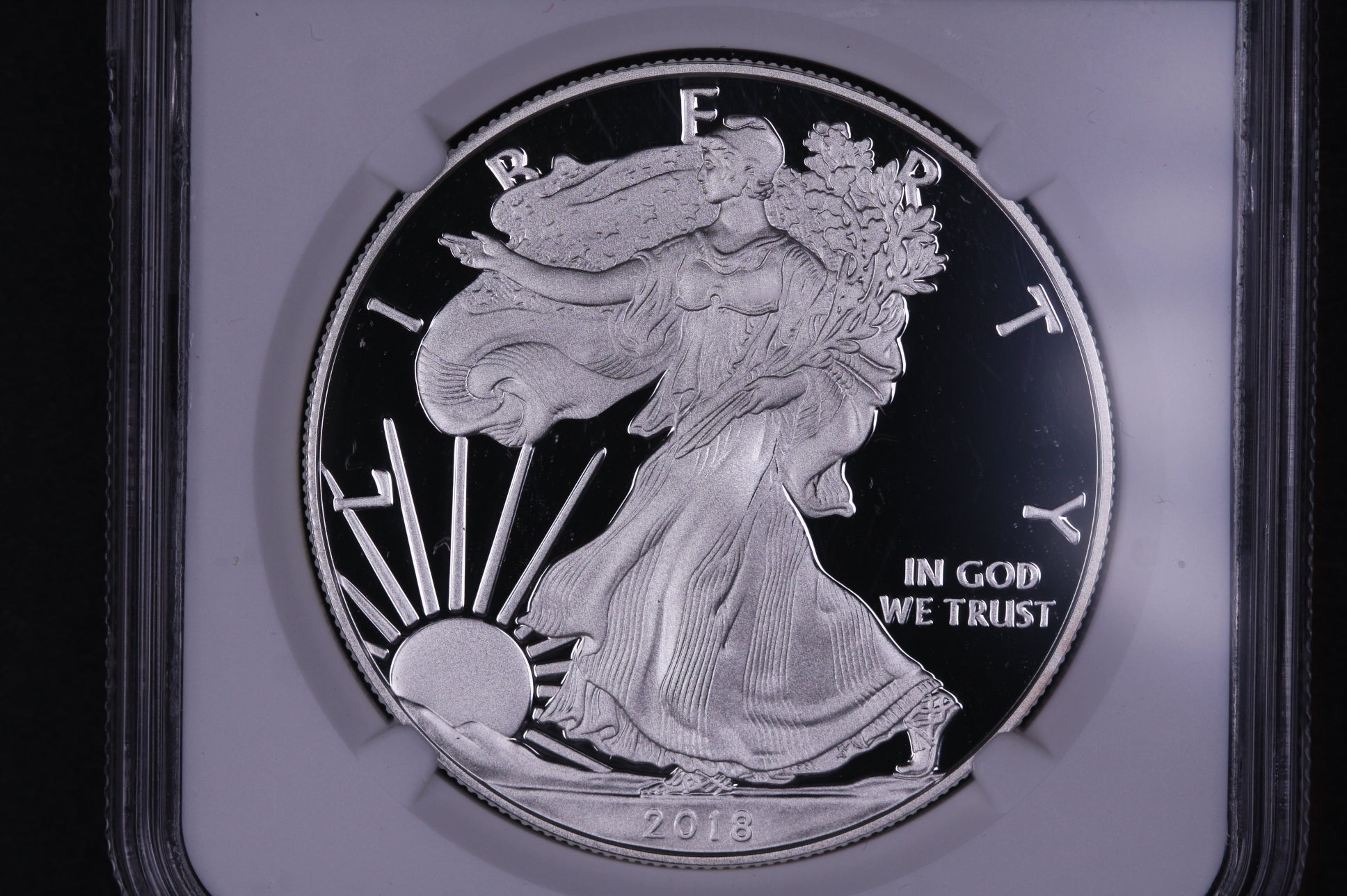 2018-W American Silver Eagle. NGC Graded PF-70 Ultra Cameo, Store #03815
