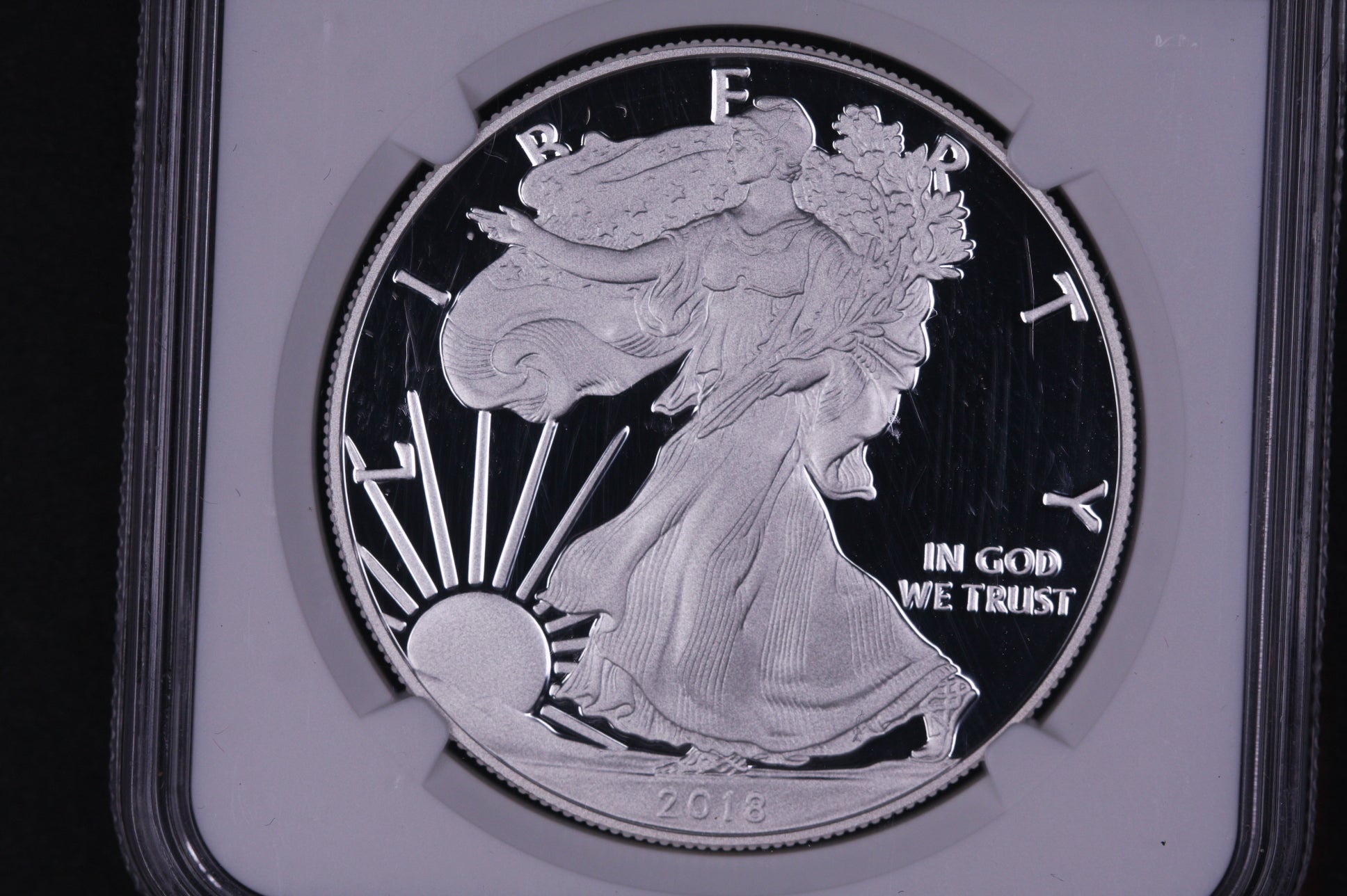2018-W American Silver Eagle. NGC Graded PF-70 Ultra Cameo, Store #03816