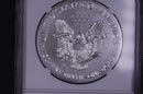 2018-W American Silver Eagle. NGC Graded MS-69. Burnished Silver. Store