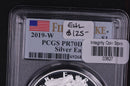 2019-W American Silver Eagle. PCGS Graded PR-70 DCAM.  Store