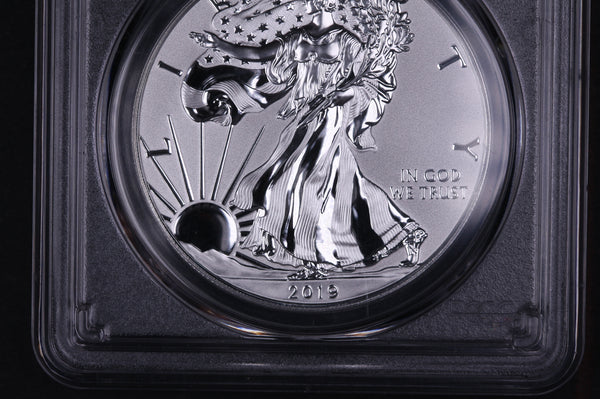 2019-W American Silver Eagle. PCGS Graded PR-70. Enhanced Rev. Store #03829