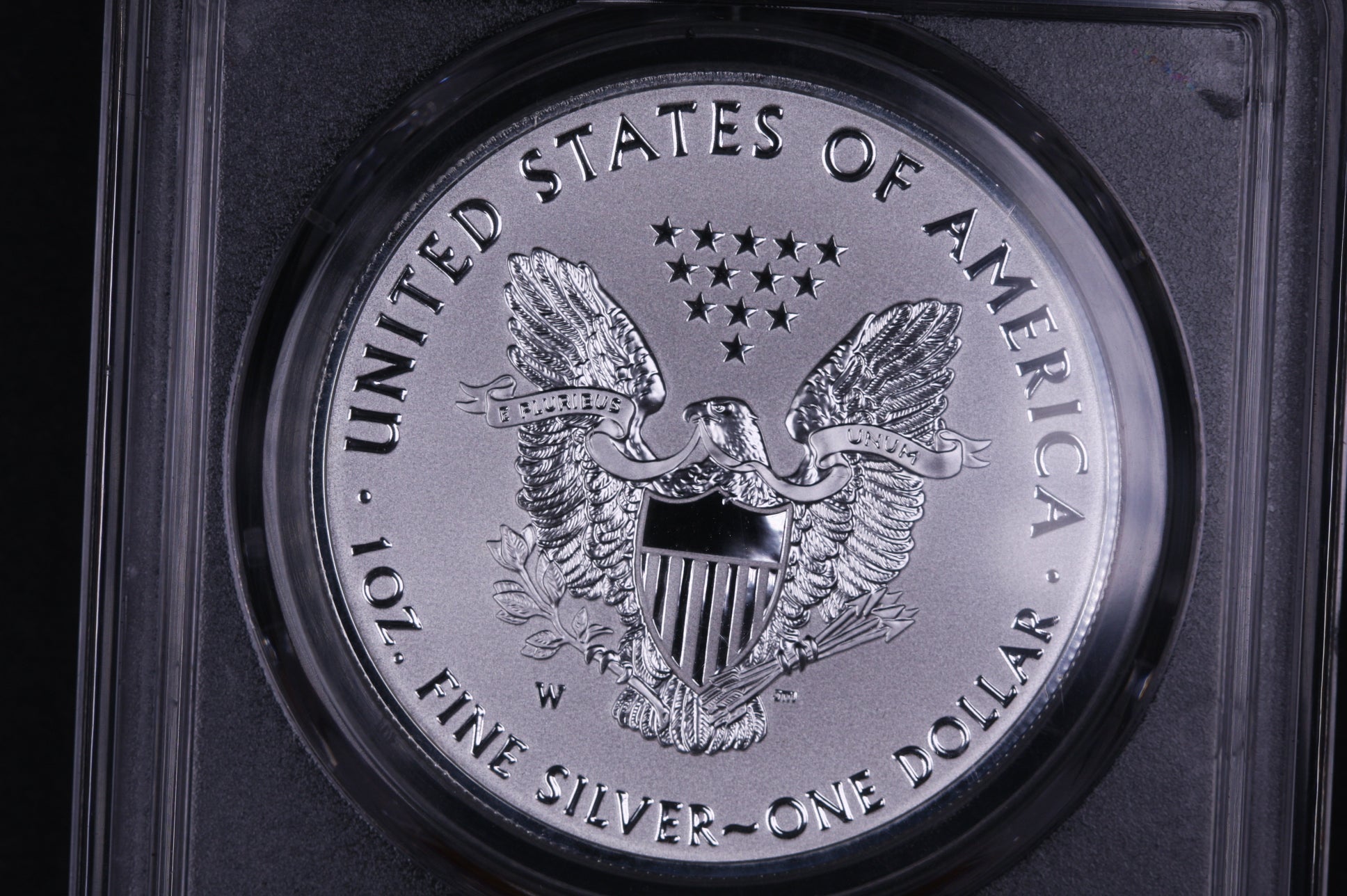 2019-W American Silver Eagle, PCGS Graded PR-70, Enhanced Rev, Store #