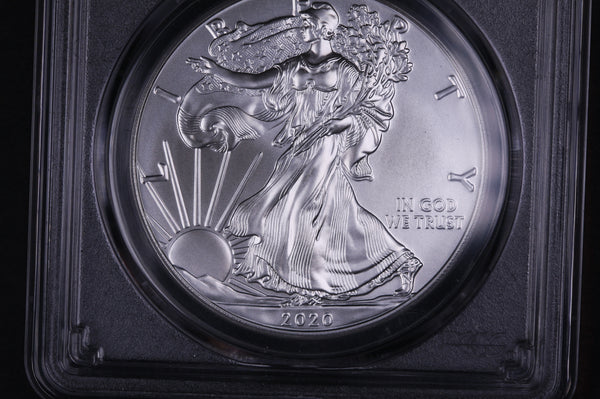 2020 American Silver Eagle. PCGS Graded MS-69. First Strike.  Store #03834