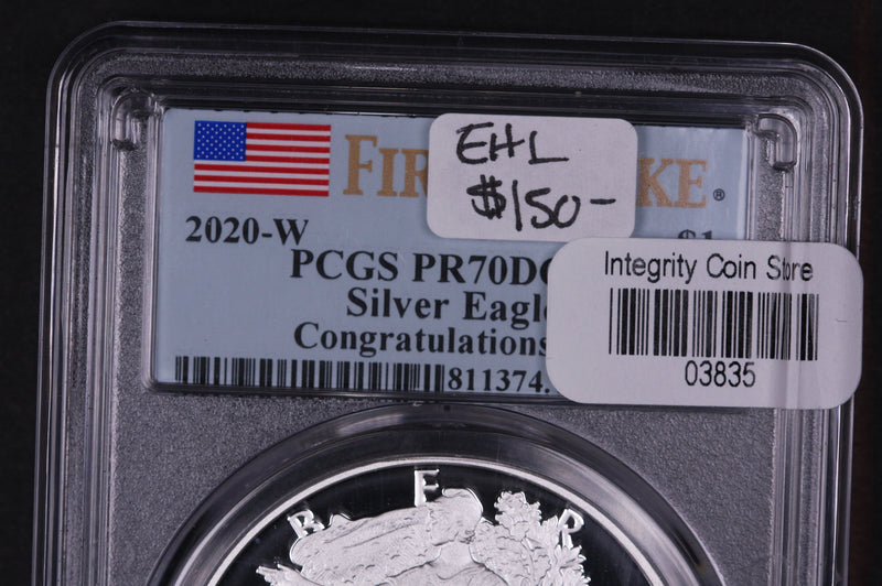 2020-W American Silver Eagle. PCGS Graded PR-70 DCAM. First Strike.  Store