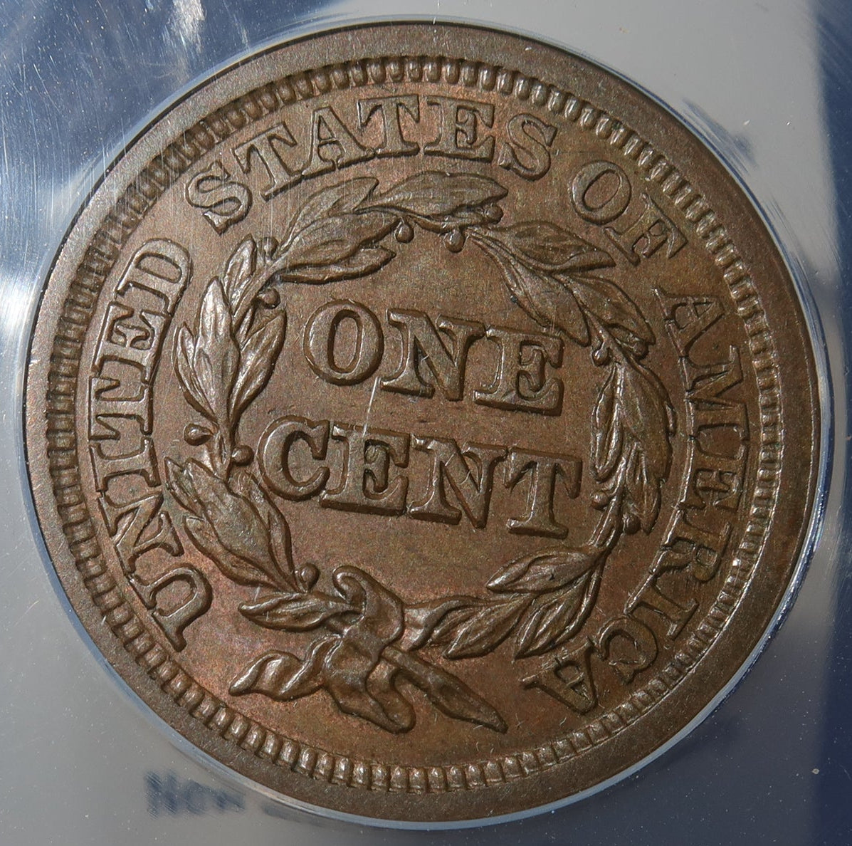 1845 Liberty Head Large Cent.  ANACS Graded AU55. Store #CT1432