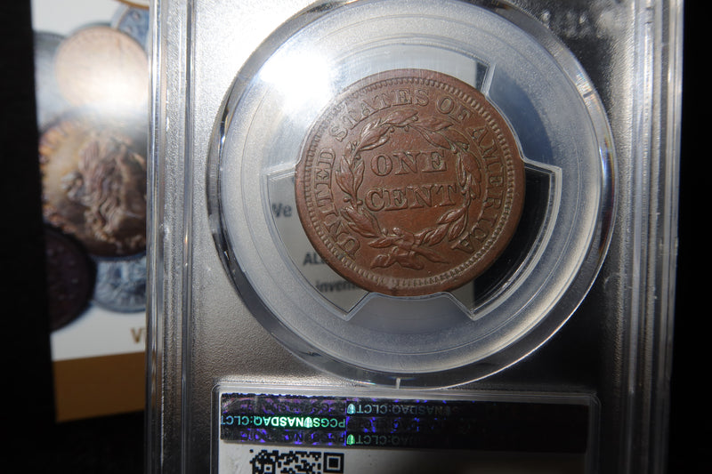 1856 Liberty Head Large Cent.  PCGS Graded AU55. Store
