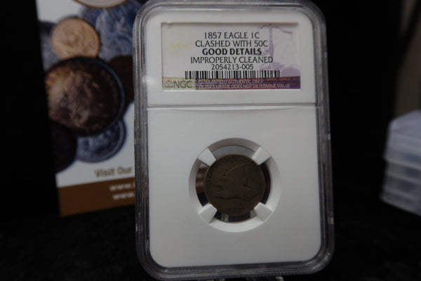 1857 Flying Eagle Small Cent. NGC Graded Good Details. Store # 08486