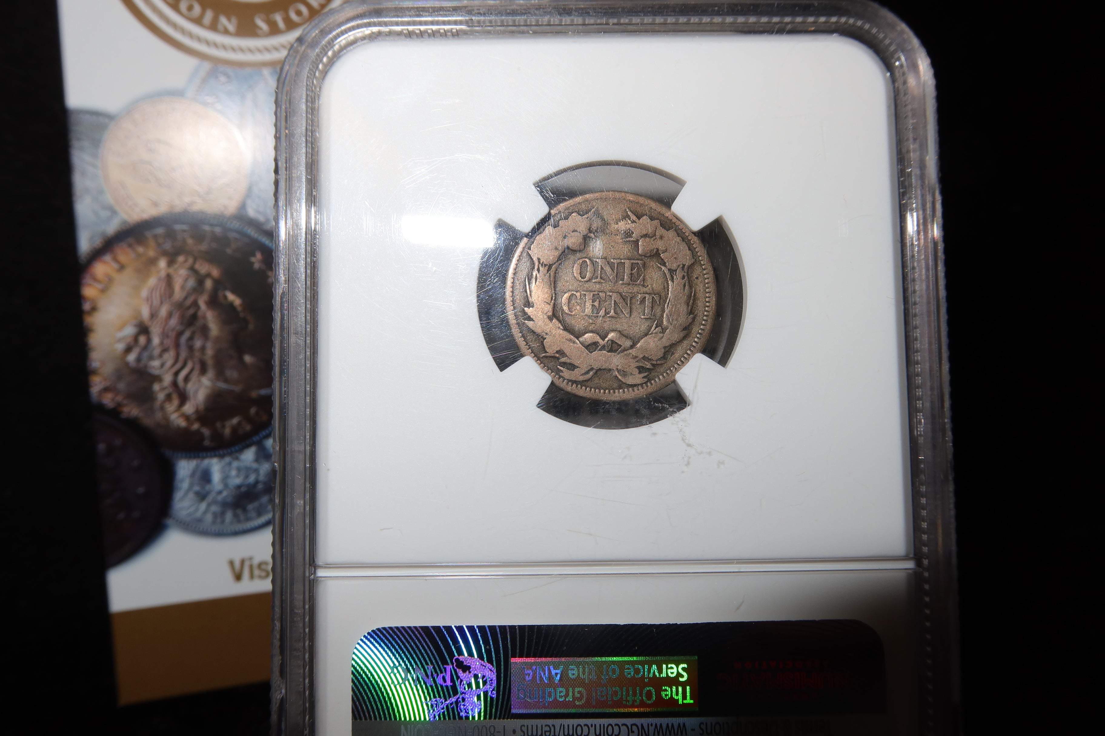 1857 Flying Eagle Small Cent. NGC Graded Good Details. Store # 08486