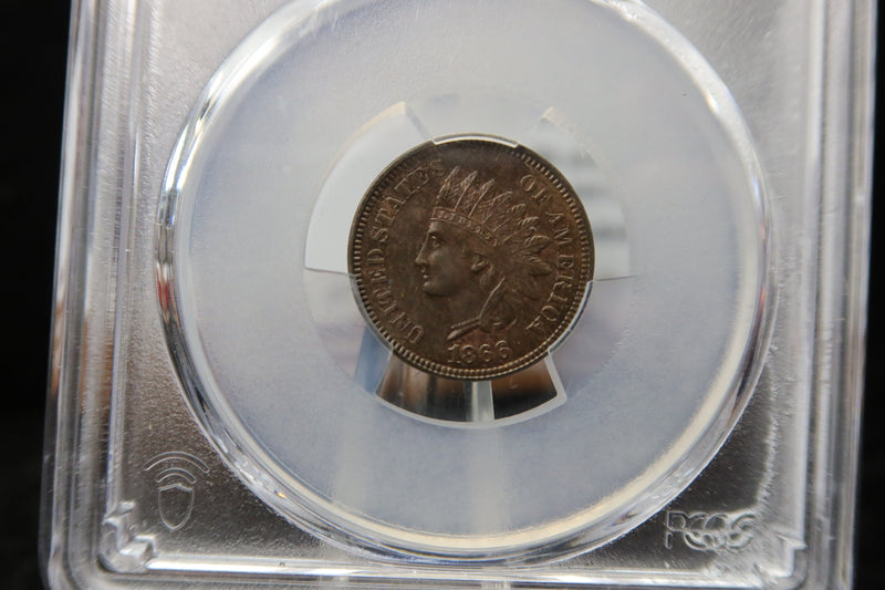 1866 Indian Head Small Cent. PCGS Graded MS63 BN. Store