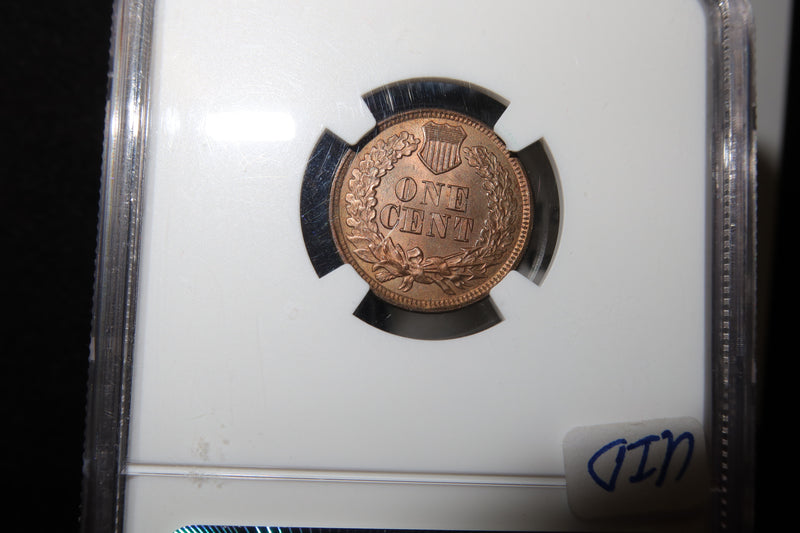 1866 Indian Head Small Cent. NGC Graded MS64 RB. Store