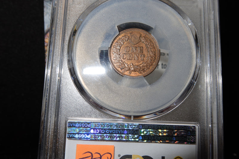 1867 Indian Head Small Cent. PCGS Graded MS62 BN. Store