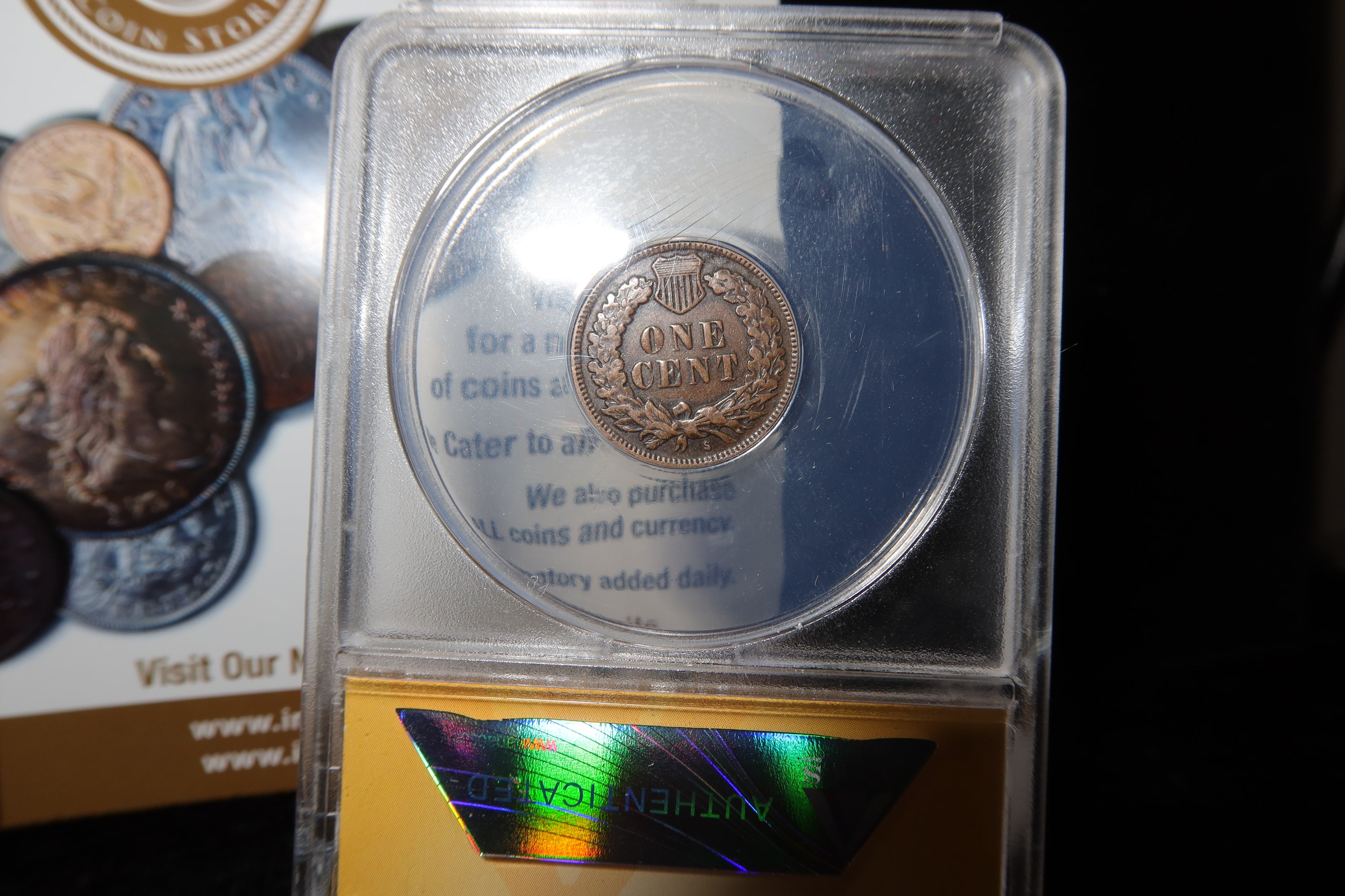 1908-S Indian Head Small Cent. ANACS Graded VF25. Store # 08511