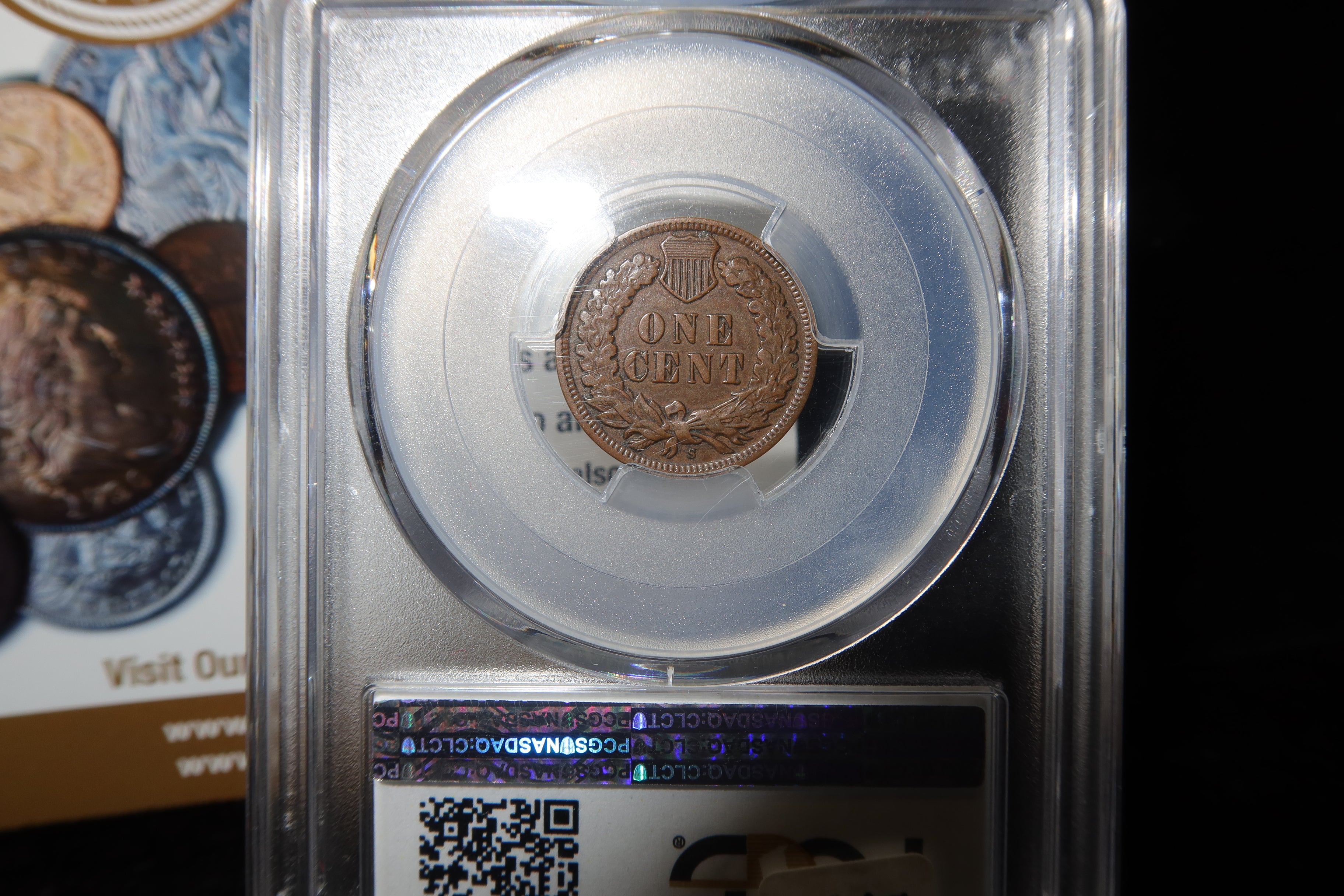1908-S Indian Head Small Cent. PCGS Graded XF40. Store # 08512