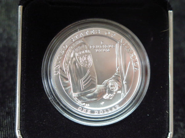 2021-P Law Enforcement Memorial Silver Dollar Commemorative, Original Government Package, Store #12271