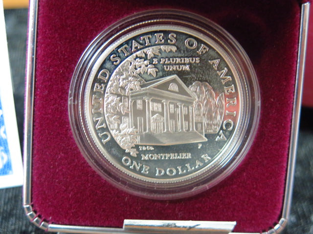 1999-P Dolley Madison Proof Silver Dollar Commemorative, Original Government Package, Store
