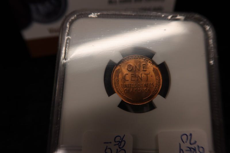 1947-D Lincoln Wheat Cent. NGC Graded MS66 RD. Store