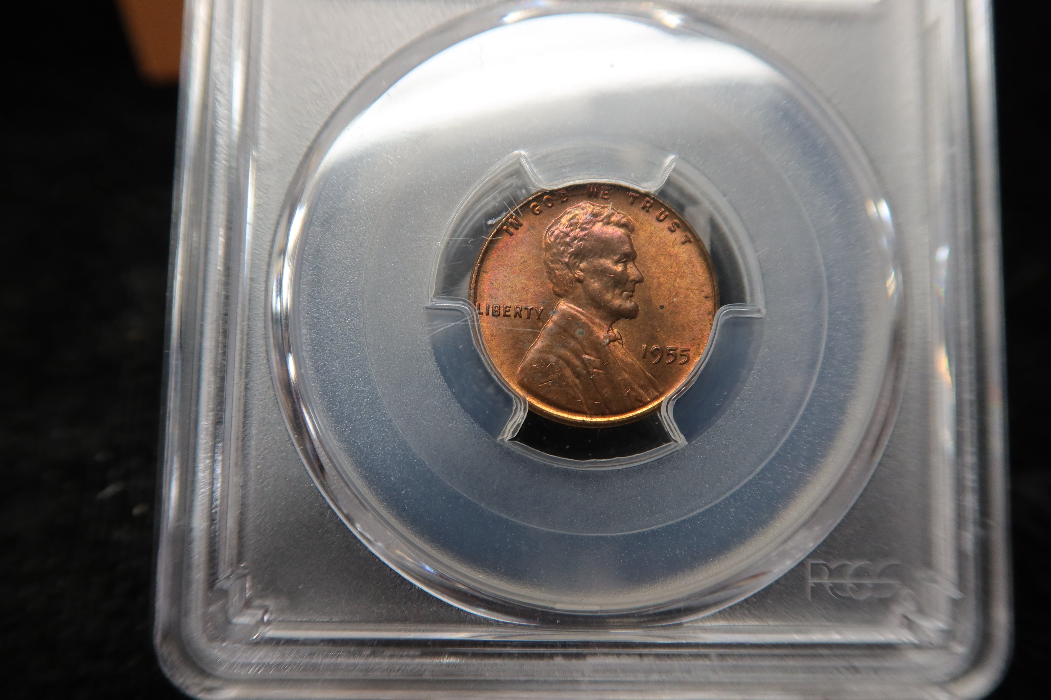 1955 Lincoln Wheat Cent. PCGS Graded MS64 RB. Store # 08528