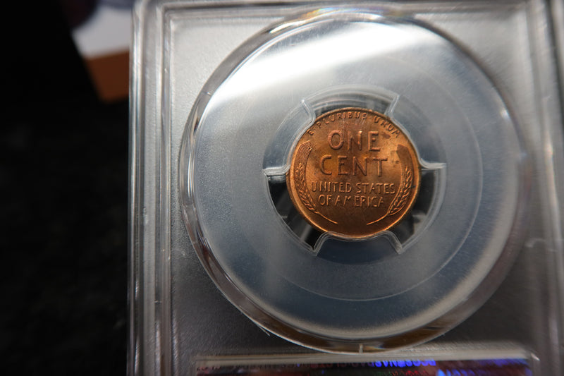 1955-D Lincoln Wheat Cent. PCGS Graded MS64 RB. Store