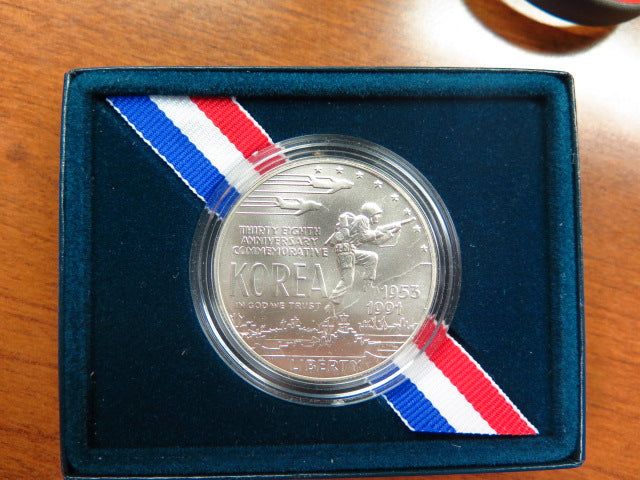 1991-D Korean War Memorial Silver Dollar Commemorative, Original Government Package, Store