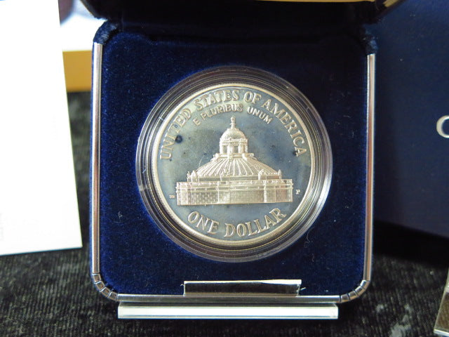 2000-P Library of Congress Proof Silver Dollar Commemorative, Original Government Package, Store