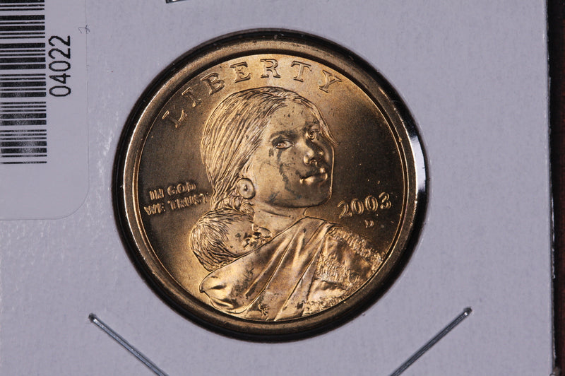 2003-D Sacagawea Dollar. Modern Dollar. Gem UN-Circulated. Store