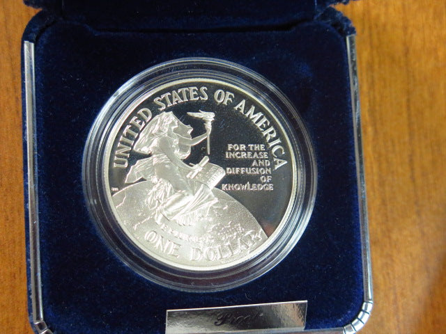 1996-P Smithsonian 150th Anniversary Proof Silver Dollar Commemorative, Original Government Package, Store