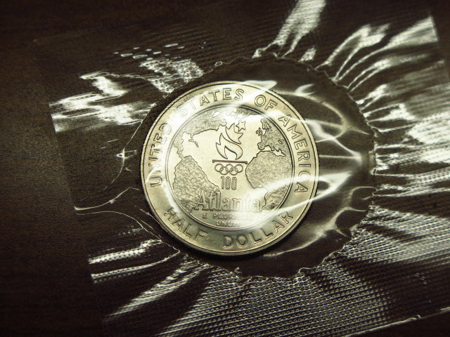 1995-S Atlanta Olympic UNC Clad Half Dollar Commemorative, Original Government Package, Store