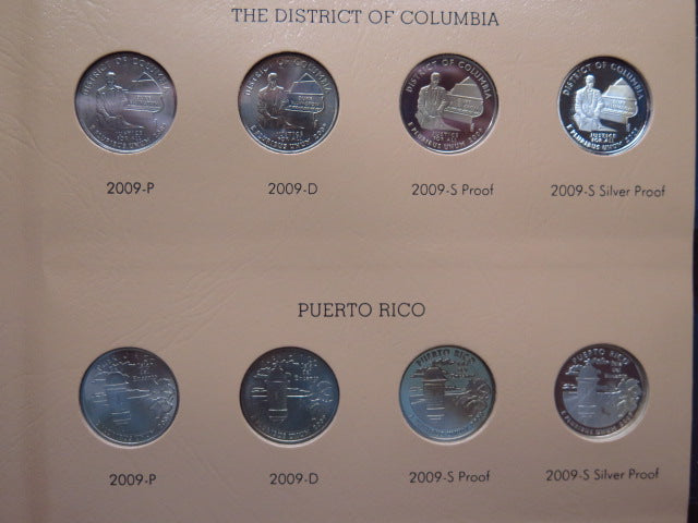 2009 DC and Territorial Quarter Dansco Set. Including Proof. Store # 12376