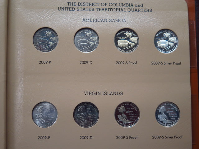 2009 DC and Territorial Quarter Dansco Set. Including Proof. Store # 12376