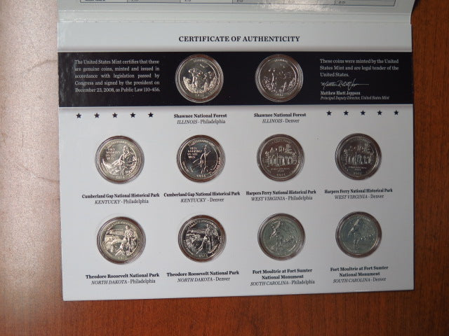 2016-P/D America the Beautiful Quarters UNC Set. Store