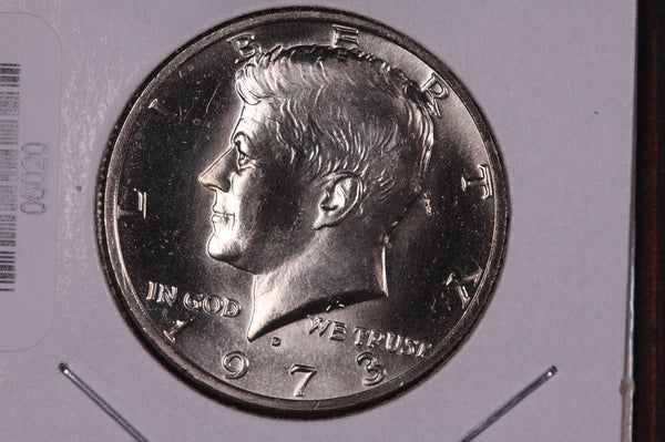 1973-D Kennedy Half Dollar. Modern Half. Gem UN-Circulated. Store #06020