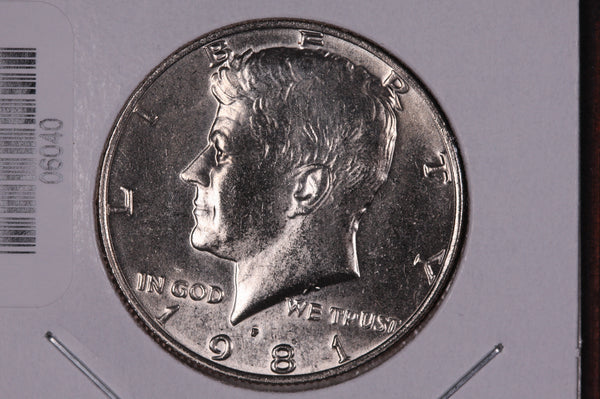 1981-P Kennedy Half Dollar. Modern Half. Gem UN-Circulated. Store #06040