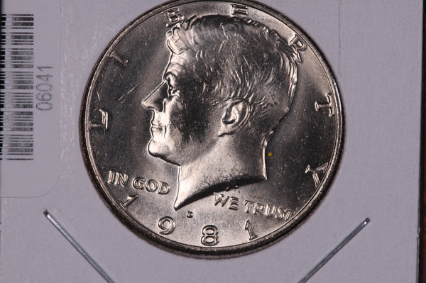 1981-D Kennedy Half Dollar. Modern Half. Gem UN-Circulated. Store #06041