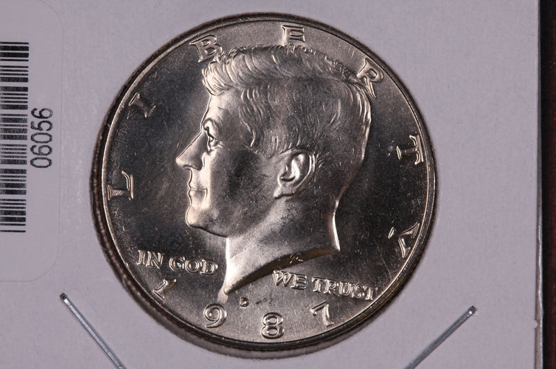 1987-D Kennedy Half Dollar. Modern Half. Gem UN-Circulated. Store