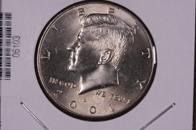 2001-D Kennedy Half Dollar. Modern Half. Gem UN-Circulated. Store