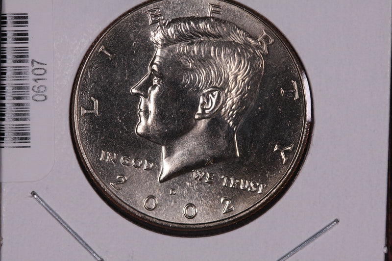 2002-D Kennedy Half Dollar. Modern Half. Gem UN-Circulated. Store