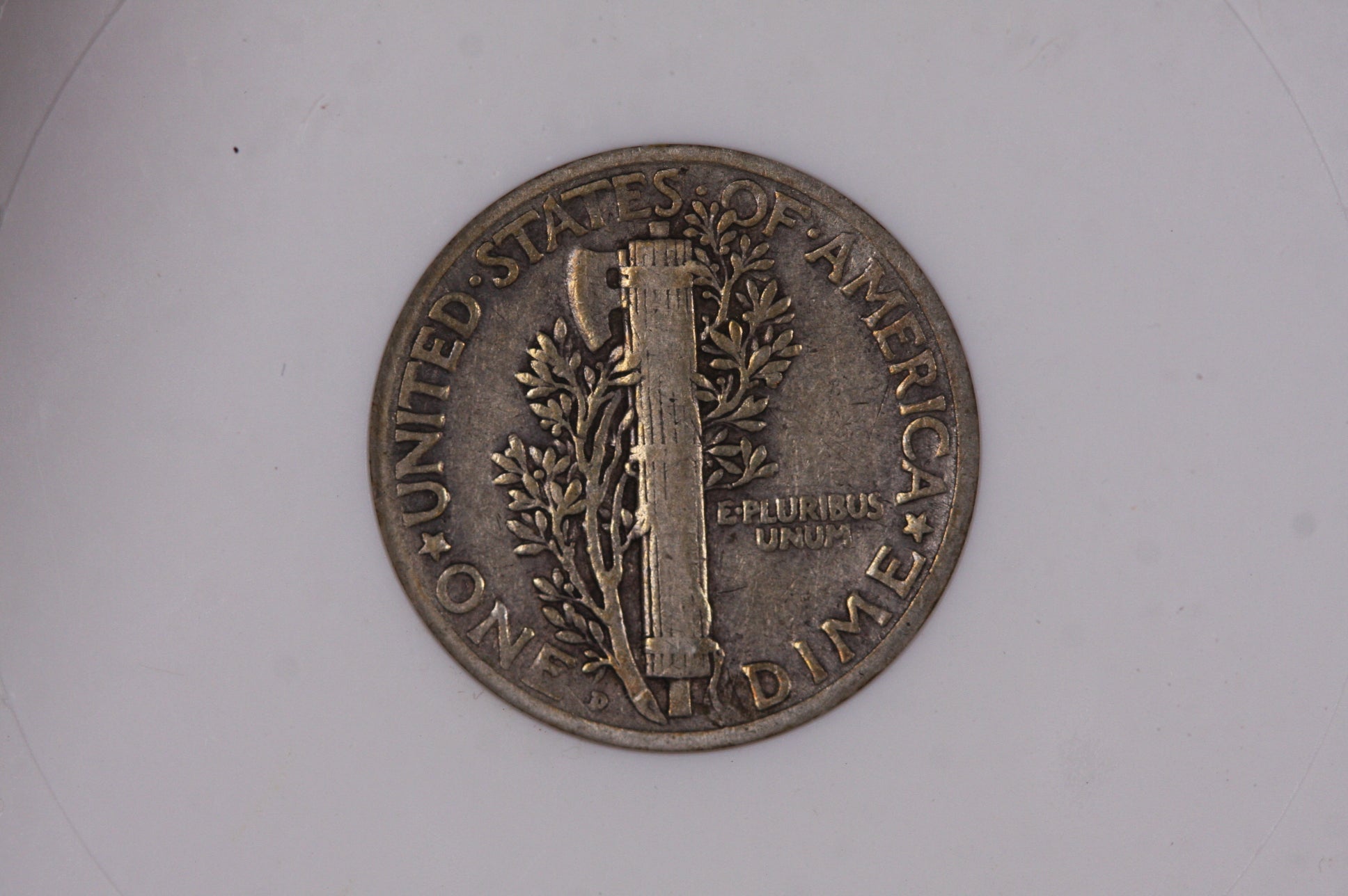 1921-D Mercury Silver Dime, "SEMI-KEY Date" ANACS VF-25. Store #06185