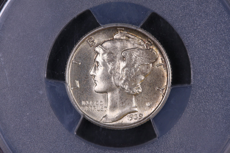 1939 10C Mercury Silver Dime, PCGS Mint State-64 'Full Bands', Store